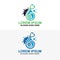Doctor liquid sanitizers logo. covid-19 save from hand sanititizers. medical cleaner logo template. Doctor home cleaner logo