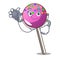 Doctor lollipop with sprinkles character cartoon