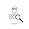 Doctor Magnifying glass icon with shadow