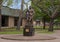 Doctor Martin Luther King Jr. bronze statue at the Martin Luther King Community Center in South Dallas, Texas.