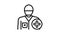 doctor medical worker line icon animation