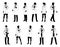 Doctor Men and Women Medical People Silhouette Set