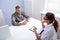 Doctor And Military Officer At Psychotherapy Treatment