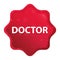 Doctor misty rose red starburst sticker button