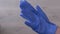 Doctor, Nurse, Demonstrates Hands in Latex, Nitrile Blue Gloves. Female Arms. 4K