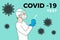 Doctor or nurse ready to do a Covid-19 or Coronavirus test or DNA test