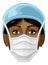 Doctor or Nurse Wearing PPE Protective Face Mask