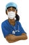 Doctor or Nurse Woman in Medical Scrubs and PPE