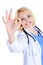 Doctor with okay gesture