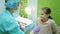 Doctor otolaryngology in Medical center, ENT pediatrician examines child, procedure for kid, physician treatment