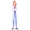 Doctor or pharmacist in uniform. Professional medicine worker