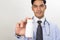 doctor, physician holding drug in hand at workplace. anacea, life save service, prescribe medicine, legal drug store, disease