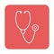 Doctor physician stethoscope medical device flat icon for medical apps