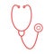 Doctor physician stethoscope medical device flat icon for medical apps