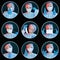 doctor portrait collage pandemic hygiene set of 9