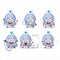 Doctor profession emoticon with blue love ring box cartoon character