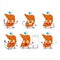 Doctor profession emoticon with chicken wings cartoon character