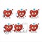 Doctor profession emoticon with cupid love arrow cartoon character