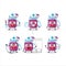 Doctor profession emoticon with dragon fruit smoothie cartoon character