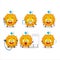 Doctor profession emoticon with egg tart cartoon character