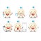 Doctor profession emoticon with glue cartoon character