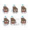 Doctor profession emoticon with Otacos food cartoon character