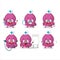 Doctor profession emoticon with pink love ring box cartoon character