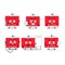 Doctor profession emoticon with red christmas envelopes cartoon character