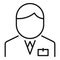 Doctor of psychotherapy icon, outline style