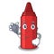 Doctor red crayon isolated with the mascot