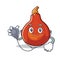 Doctor red kuri squash character cartoon