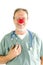 Doctor with red nose