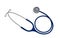 Doctor`s blue stethoscope for examining