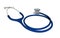 Doctor`s blue stethoscope for examining