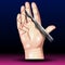 A doctor\\\'s hand hold the scalpel knife - illustration of scalpels vector - Hand Anatomy - Muscles, Structure