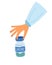 Doctor\\\'s hand holding a test-tube with covid-19 vaccine. Test tube in the hand.