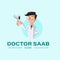 Doctor saab vector mascot logo