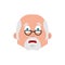 Doctor scared emotion avatar. Physician fear emoji. Vector illus