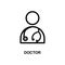 doctor simple line icon