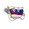 Doctor slovakia cartoon flag fluttering on pole