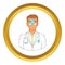 Doctor with stethoscope icon