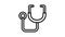 Doctor stethoscope icon animation