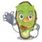 Doctor stuffed avocado isolated with the cartoon