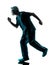 Doctor surgeon man running urgency silhouette