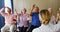 Doctor teaching exercise to senior people 4k