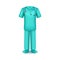 Doctor uniform on white vector