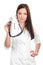 Doctor woman with stethoscope
