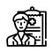 Doctor worker line icon vector illustration flat