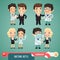 Doctors Cartoon Characters Set1.2