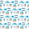 Doctors dentist profession charactsers seamless pattern background stomatology vector medical people